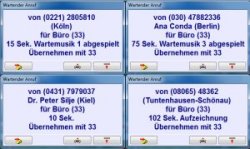 Anrufanzeige in der Talkmaster-Zentrale